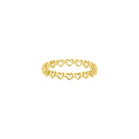 9ct-Gold-Multi-Open-Heart-Ring on sale