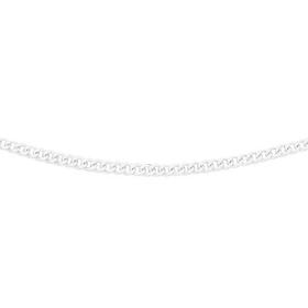 Italian+Sterling+Silver+45cm+Solid+Curb+Chain