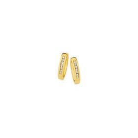 Silver-Gold-Plated-Diamond-Channel-Set-Huggie-Earrings on sale
