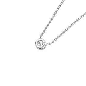 Sterling-Silver-Cubic-Zirconia-45cm-Necklet on sale