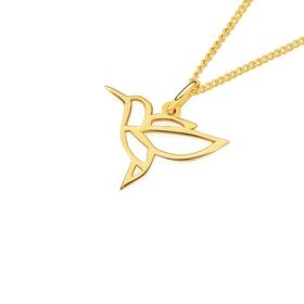 9ct-Gold-Open-Hummingbird-Pendant on sale