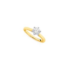 Alora-9ct-Gold-1-Carat-Lab-Grown-Diamond-Solitaire-Ring on sale
