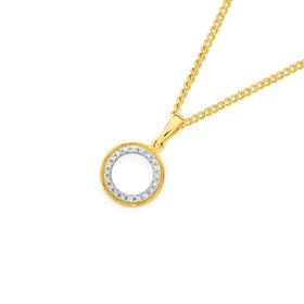 9ct-Gold-Diamond-Open-Circle-Pendant on sale