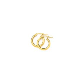 9ct-Gold-Polished-2x10mm-Hoop-Earrings on sale