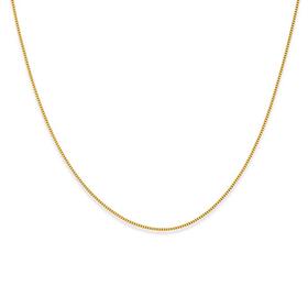 9ct+Gold+45cm+Solid+Box+Chain