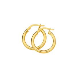 9ct-Gold-25x15mm-Polished-Hoop-Earrings on sale