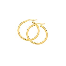 9ct-Gold-2x20mm-Hoop-Earrings on sale