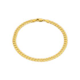 9ct-Gold-205cm-Solid-Flat-Curb-Bracelet on sale