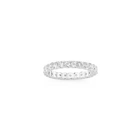 Silver-CZ-Eternity-Ring-Size-O on sale
