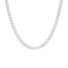 Sterling-Silver-55cm-Solid-Curb-Chain-Made-In-Italy on sale