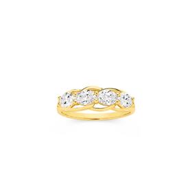 Alora+9ct+Gold+Lab+Grown+Diamond+Oval+Swirl+Ring