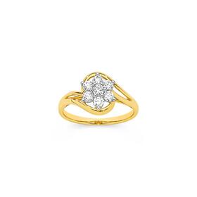 Alora+9ct+Gold+Lab+Grown+Diamond+Flower+Cluster+Wrap+Ring