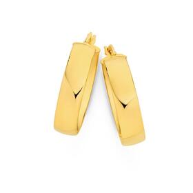9ct-Gold-20mm-Half-Round-Hoop-Earrings on sale