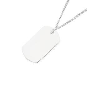 Sterling-Silver-Plain-Dogtag-Gents-Pendant on sale