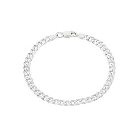 Sterling-Silver-21cm-Solid-Curb-Gents-Bracelet on sale