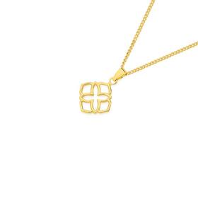 9ct-Gold-Open-Mosaic-Floral-Pendant on sale