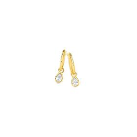 Alora+9ct+Gold+Lab+Grown+Diamond+Pear+Drop+Hoop+Earrings