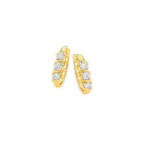 Alora+9ct+Gold+Lab+Grown+Diamond+Swirl+Huggie+Earrings