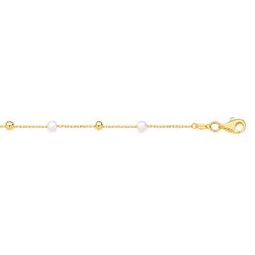 9ct-Gold-19cm-Pearl-Beaded-Bracelet on sale