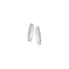 Sterling-Silver-Cubic-Zirconia-2x15mm-Huggie-Earrings on sale