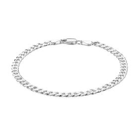 Sterling-Silver-21cm-Solid-Curb-Gents-Bracelet on sale