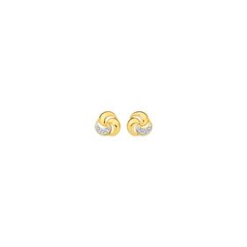 9ct-Gold-Diamond-Triple-Swirl-Stud-Earrings on sale