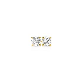 Alora-14ct-Gold-Lab-Grown-Diamond-Four-Claw-Stud-Earrings on sale