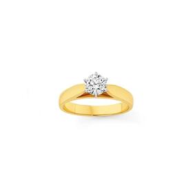 18ct-Gold-Diamond-Solitaire-Ring on sale