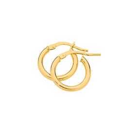 9ct-Gold-2x10mm-Hoop-Earrings on sale