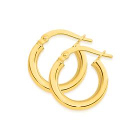 9ct-Gold-25x10mm-Polished-Hoop-Earrings on sale