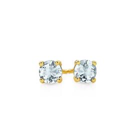 9ct-Gold-4mm-Round-Sky-Blue-Topaz-Amethyst-Claw-Set-Stud-Earrings on sale