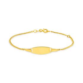 9ct-Gold-16cm-Solid-Curb-ID-Bracelet on sale
