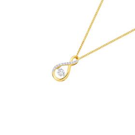 Alora-9ct-Gold-Lab-Grown-Diamond-Twinkle-Infinity-Pendant on sale