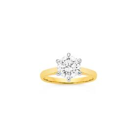 Alora-9ct-Gold-Diamond-Solitaire-Ring on sale