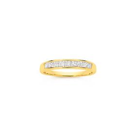 9ct-Gold-Diamond-Channel-Set-Band on sale
