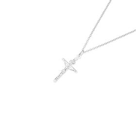 Sterling+Silver+26mm+Crucifix+Pendant+-+Made+In+Italy