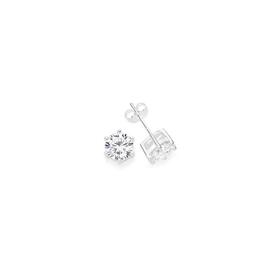 Silver+CZ+Stud+Earrings