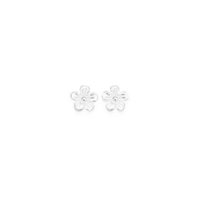 Silver-Small-Flower-Stud-Earrings on sale