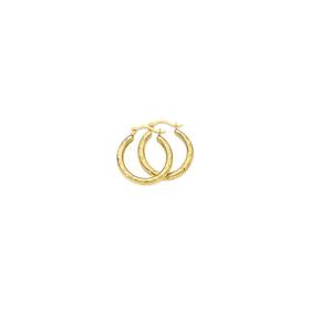 9ct-Gold-17mm-Diamond-Cut-X-Pattern-Hoop-Earrings on sale