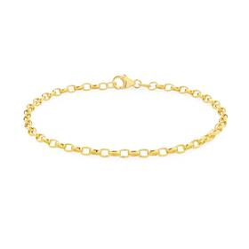 9ct-Gold-19cm-Solid-Oval-Belcher-Bracelet on sale