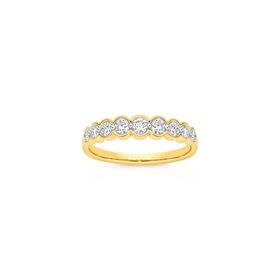 9ct-Gold-Lab-Grown-Diamond-Semi-Bezel-Set-Band on sale