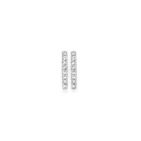 9ct-Gold-Diamond-Bar-Stud-Earrings on sale