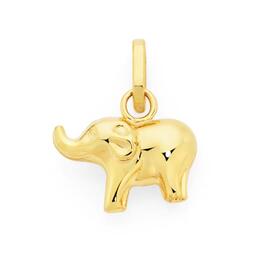 9ct-Gold-Hollow-Elephant-Charm on sale