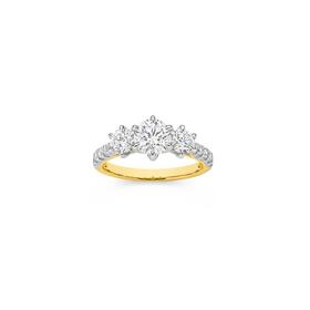 9ct-Gold-Lab-Grown-Diamond-Trilogy-Ring on sale