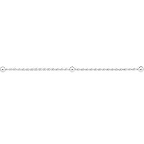 Silver-25cm-Solid-Rope-Beaded-Anklet on sale