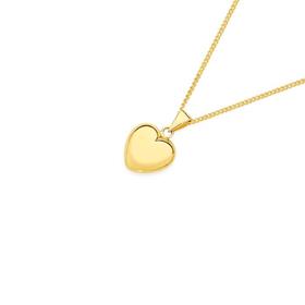 9ct-Gold-Puff-Heart-Pendant on sale
