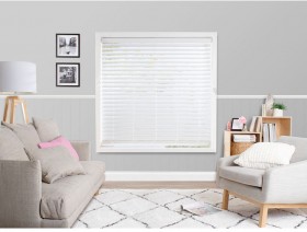 50-off-63mm-White-Ready-To-Hang-Faux-Wood-Venetian-Blinds on sale