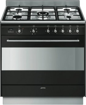 Smeg-90cm-Freestanding-Cooker-Matte-Black on sale