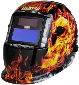 Cigweld-Weldskill-Auto-Darkening-Welding-Helmet-Flaming-Skull on sale