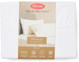 Tontine-Cotton-Rich-Sheet-Set-QB-1200TC-White on sale